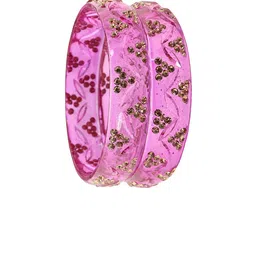 LAVAZZA Set Of 2 American Diamond Studded Glass Bangles image 3