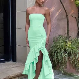 StyleCast Strapless Ruffled Maxi Dress image 1