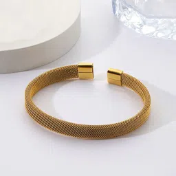 Designs & You Gold-Plated Stainless Steel Cuff Bracelet image 2