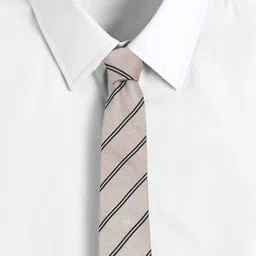 The Tie Hub Men Striped Silk Broad Tie image 5
