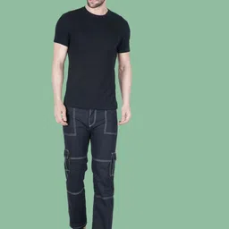 LINARIA Men Classic Tapered Fit Low Distress Jeans image 3