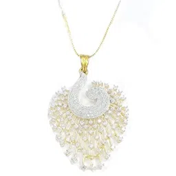 FASHION EMPIRE Rhodium-Plated Brass Cubic Zirconia Pendant image 5
