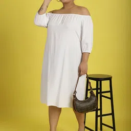 theRebelinme Off-Shoulder A-Line Midi Dress image 2