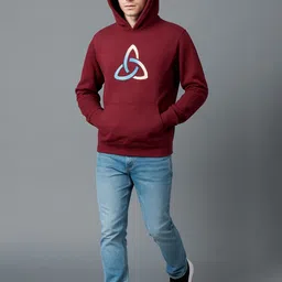 Moda Rapido Men Printed Hooded Sweatshirt image 4