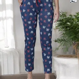 Kryptic Women Pack Of 2 Printed Pure Cotton Mid-Rise Lounge Pants-picture-12