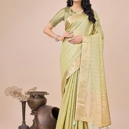 LeeliPeeri Designer Striped Zari Organza Saree-picture-34