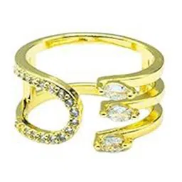 ISHI New York 925 Sterling Silver Gold-Plated CZ Stone Studded Infinity Spark Finger Ring-picture-18