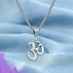 tweov  jewels Tweov Jewels Rhodium-Plated Om Design Pendant-picture-22