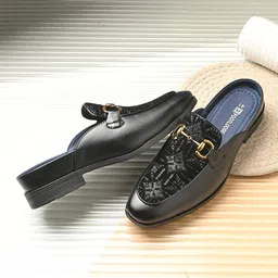 FOOTLOOSE Men Embellished Ethnic Mules-image-7
