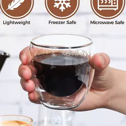 TASKHOUSE Transparent 6 Pieces Solid Glass Cups image 3