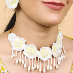 Tipsy closet Women White Jewellery Set-picture-32