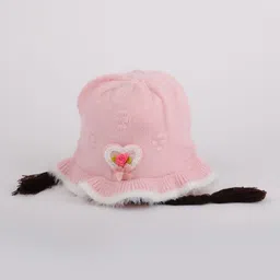 DukieKooky Unisex Kids Embroidered Woollen Beanie image 3