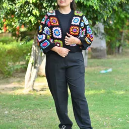 WINDROP SOLUTIONS Women Colourblocked Cardigan image 2