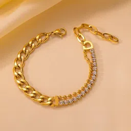 MYKI Women Tribal Gold-Plated Charm Bracelet-image-95