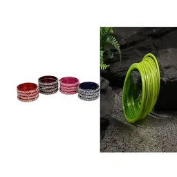 SOMIL Set of 28 Multicoloured Glass Bangle-picture-40