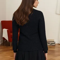 Mast & Harbour Self Design Round Neck Coat image 4