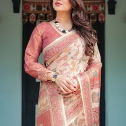MAHARANI COUTURE Paisley Pure Cotton Handloom Kanjeevaram Saree-picture-39