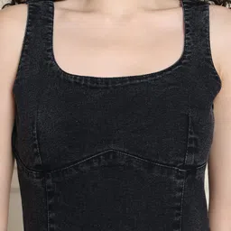 Mast & Harbour Denim Sheath Midi Dress image 3