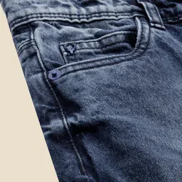 Allen Solly Junior Boys Regular Fit Mid-Rise Mildly Distressed Light Fade Jeans image 3