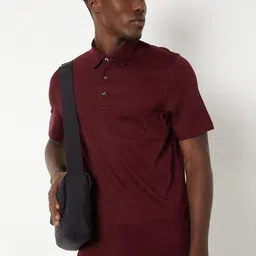 max Men Solid Polo Collar Regular Fit T-shirt-picture-14