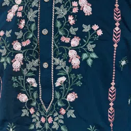 ODETTE Men Embroidered Thread Work Kurta image 4