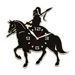 QEZNEF Black Solid Geometric Traditional Wall Clock-image-6