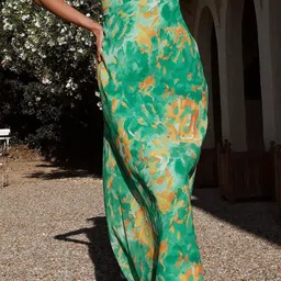 StyleCast x Revolte Floral Print A-Line Midi Dress image 3