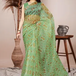 BAESD Floral Printed Organza Saree-picture-12