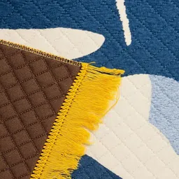 RRC Blue Floral No Shredding Polyester Carpet image 5