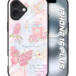 QRIOH Floral Printed iPhone 16 Plus Back Case Mobile Accessories image 3