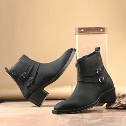 AfroJack Men Casual Block Heeled Regular Boots-picture-16