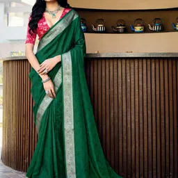 KCPC BANDHANI Woven Design Silk Blend Bandhani Saree-image-29