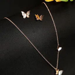 YouBella Rose Gold-Plated Stone Studded Jewellery Set-picture-26