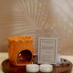 Sim & Ross Pack Of 2 Embellished Round White Scented Diyas Candle-picture-19