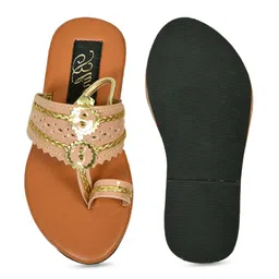 Bling footwears Girls Ethnic Open Toe Flats image 5