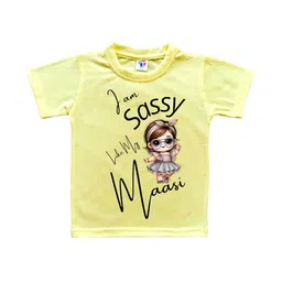 Cute Pals Kids-Unisex Yellow Cotton Graphic Printed Tshirts-picture-53