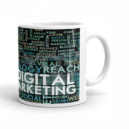 Mr UVD White Typography Printed Ceramic Glossy Mug 350 ml image 5