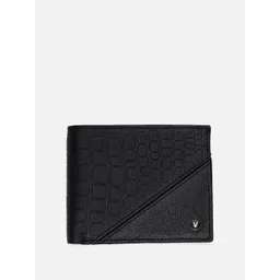 Van Heusen Men Geometric Textured Leather Two Fold Wallet image 4