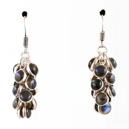AAR Jewels Rhodium-Plated Alloy Cats Eye Drop Earrings-picture-18