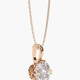 VALANOVA BIS Hallmark 18K Rose Gold 1.50 Cts Diamond Studded Pendant - 0.85 gm image 2