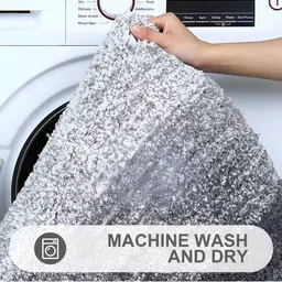 GBL COLLECTION Grey Cotton Water Resistant Floor Mat image 3