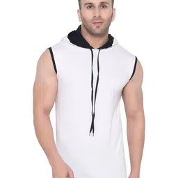 Blisstone Men Solid Hooded Cotton Slim Fit T-shirt-picture-32