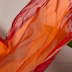 TINA FASHION Sequinned Bandhani Saree image 2