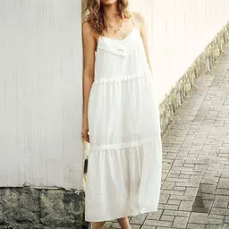H&M Shoulder Straps Fit And Flare Dress-image-12