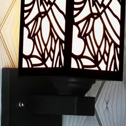 Gojeeva Black Wood Square Wall Lamps-image-62