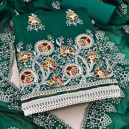 MANVAA Women Floral Embroidered Unstitched Dress Material-picture-4