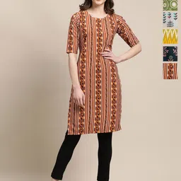 7Threads Women Pack Of 6 Ethnic Motifs Printed Daily Straight Kurtas-picture-23