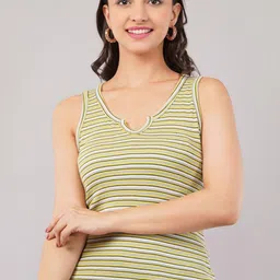 Nalax Designs Striped Notch Neck Tank Top-picture-17