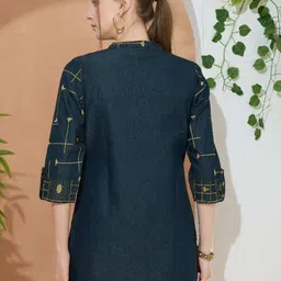 Meena Bazaar Women Geometric Printed Kurta image 2