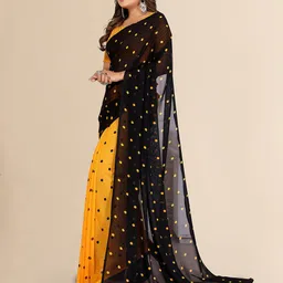Moda Rapido Polka Dot Poly Georgette Saree image 3